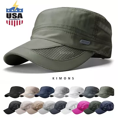 Men's Classic Army Summer Military Cap Hat Cadet Patrol Style Brim Spring Summer • $13.25