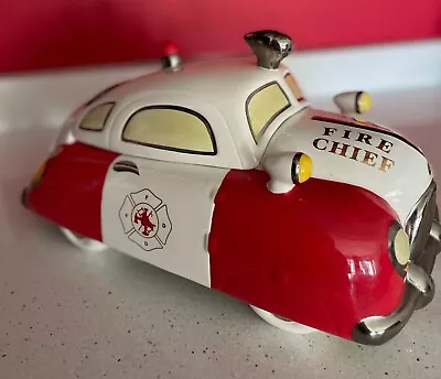 Rare Henry Cavanagh Fire Chief Cookie Car Jar By Unique Produced Inc. VINTAGE • $69.99