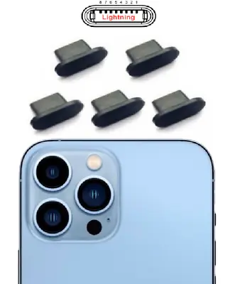 5x IPHONE 13 13 MINI 13 PRO MAX CHARGING PORT DUST GUARD PLUG PROTECTIVE STOPPER • £4.79