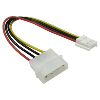 5.25  4 Pin Molex To Floppy Drive 3.5 Inch FDD Internal Power Cable Lead Adapter • £2.49