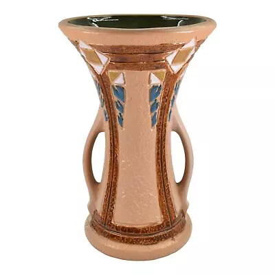 Roseville Mostique Tan 1916 Vintage Arts And Crafts Pottery Ceramic Vase 532-12 • $445.50