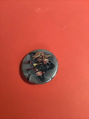 Captain Ms Marvel Carol Danvers Avengers Button Pinback Small Pin Ata-boy • $3