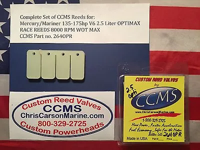 CCMS Mercury/Mariner Race Reed Valve 135-175hp V6 2.5 Liter OPTIMAX PN.264OPR • $130