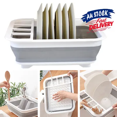 Collapsible Rack Dish Drying Cutlery Kitchen Saving Portable Space Drainer ACB# • $19.55