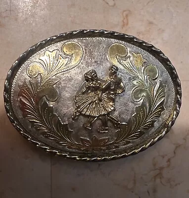 Square Dancing Belt Buckle Vintage • $5