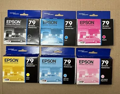 6-Pack Genuine Epson T079120 79 Ink Stylus 1400/30 2024-2025 • $99.99