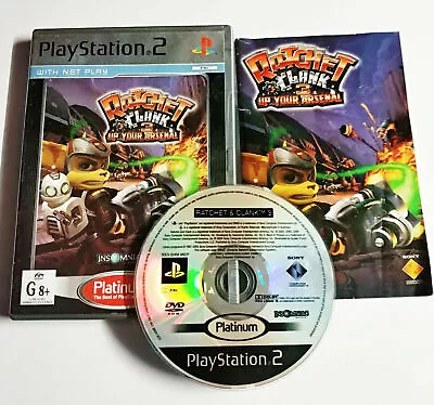 Mint Disc Playstation 2 Ps2 Platinum Ratchet And Clank 3 Up Your Arsenal - In... • $34.90