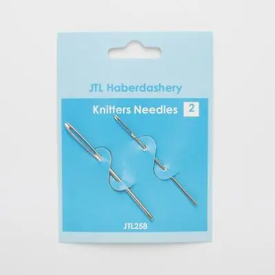 Pack Of 2 Blunt End Knitters Needles For Sewing Garments & Darning FREE P&P  • £1.65