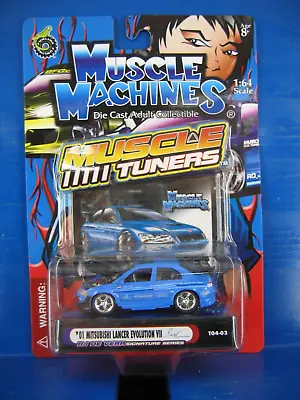 *** Maisto Muscle Machines Muscle Tuners 01 Mitsubishi Evo Vii Blue • $21.99