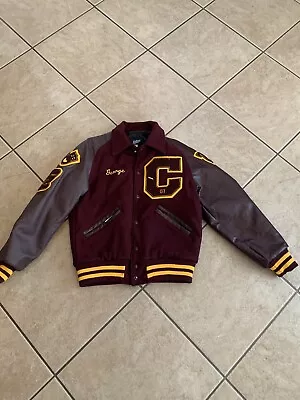 Varsity Jacket Girls Letterman Jacket Wool And Leather • $50