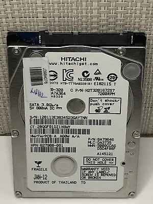 Hitachi (Thin) 320GB 2.5 Sata Laptop Harddrive Found In House Clearance ??? • £7.20