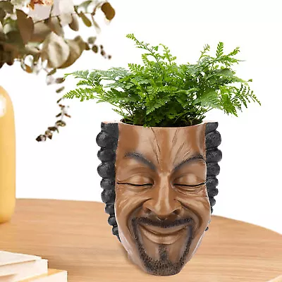 Funny Head Pen Holder Flower Pot Succulent Planter For Living Room Home Desktop • $14.98