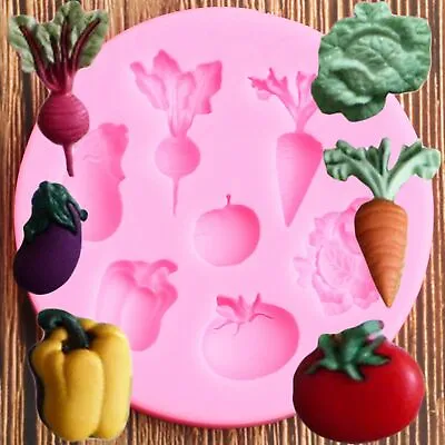 £16.69 • Buy Silicone Vegetable Fruit Shape Fondant Cake Decorating Chocolate Mould Kitchen