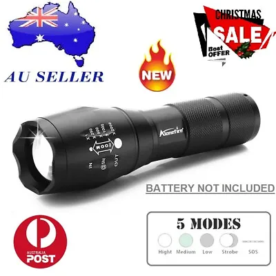 XML-T6 Tactical Flashlight Torch Super Bright Camping LED Zoomable Torch • $15.99