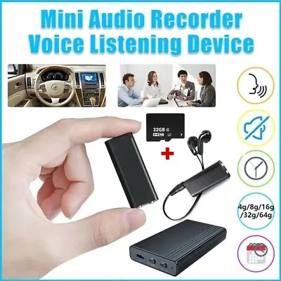 32G Mini Spy Sound Audio Recorder Digital Voice Activated Listening Device 500Hr • $34.99