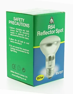 Bell R64 60w ES E27 Screw Reflector Spot Bulb Dimmable - Replacement For R63 • £2.99