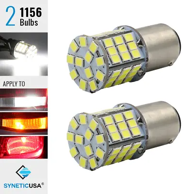 2x 1156/BA15S Turn Signal Lights Xenon 6000K White 45-SMD 3528 Chip LED Bulbs • $5.77