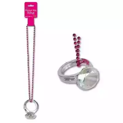 Bachelorette Party Supplies Diamond Ring Necklace (1 Piece) • $8.95