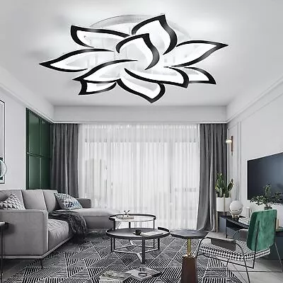 72W Modern Flush Mount Ceiling Light Flower Shape Chandelier For Living Room • £72.99