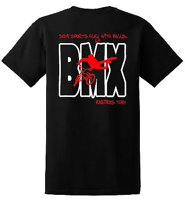 Bmx Shirt Just Ride Requires Balls Race Freestyle Bike Park Street Haro Kink Gt • $41.89