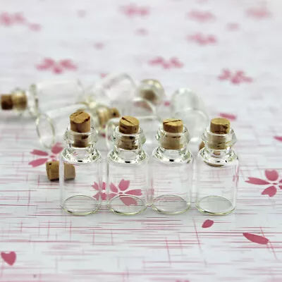 10PC Dollhouse Miniatures 1:12 Glass Bottles W/ Corks Kitchen Empty Sample Jars • $6.29