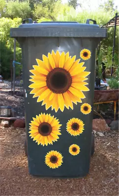 Sunflowers Wheelie Bin Stickers • $30