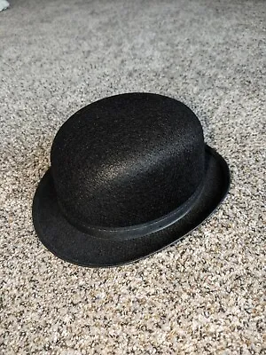 Vintage J Hats Black Bowler Hat Large USA Union Made Felt EUC • $5