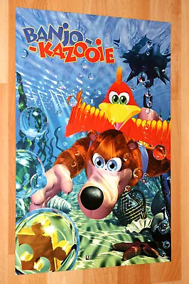 1998 Vintage Banjo-Kazooie Nintendo 64 Game Boy Very Rare Poster 40x28cm. • $80.99