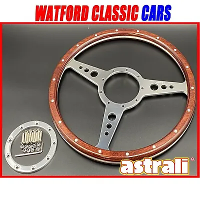 Classic Car Astrali Wood 15  Steering Wheel Compatible With Moto-lita Boss • $99.95
