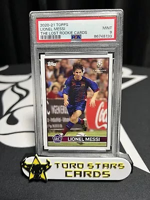 2020-21 Topps UEFA UCL Lionel Messi The Lost Rookie Cards RC #LM PSA 9 MINT • $45