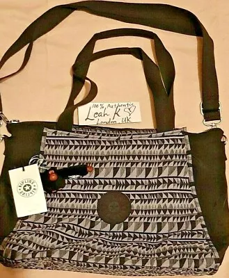 £89.99 • Buy 100% Genuine Kipling Vidor Shoulder Crossbody Bag In Graph Chev N BI