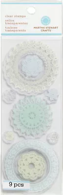 LACE DOILIES Clear Unmounted Rubber Stamp Set Martha Stewart Crafts New • $10.25