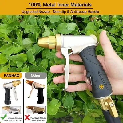 Garden Hose Spray Gun 100% Heavy Duty Metal Water Gun Sprinkler High Pressure • £10.95