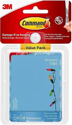 Command Decorating Clips Value Pack Of 40 Mini Hooks And 48 Small Adhesive Stri • $28.39