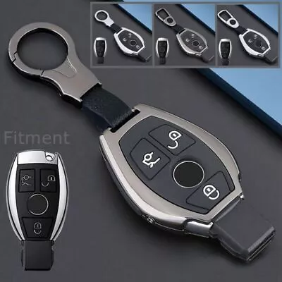 For Mercedes Benz W203 W210 W211 W204 Zinc Alloy Silicone Car Key Fob Case Cover • $29.99