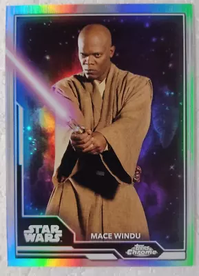 2021 Topps Chrome Star Wars Legacy  Wielders Of The Lightsaber #WL-14 Mace Windu • $5.99