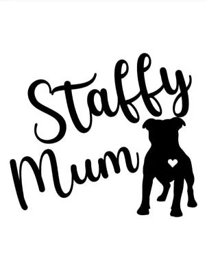 Staffy Vinyl Car Decal Sticker • $8