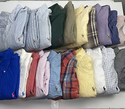 Wholesale Lot Of 20 Ralph Lauren Men's Button Down Shirts Extra Large XL • $196.50