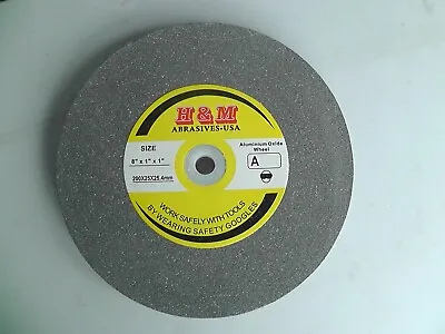 8 In BENCH GRINDING WHEEL 8  X 1  X 1  Vitrified Sharpener Grinder  Tool • $44.99