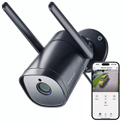 Merkury Smart Outdoor Security Camera 1080p HD Works With Alexa And Google Home • $29.99