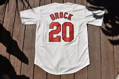 New! Lou Brock St. Louis Cardinals Vintage Cream Baseball Jersey Adult Men's XXL • $45