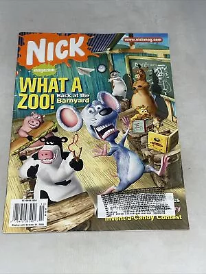 Nickelodeon Nick Magazine Oct 2008 Barnyard Bigfoot Spongebob + Doorknob Hangers • $19.95