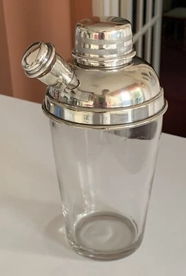 £34.95 • Buy COCKTAIL SHAKER Art Deco Silver Plated Engine Turned ..
