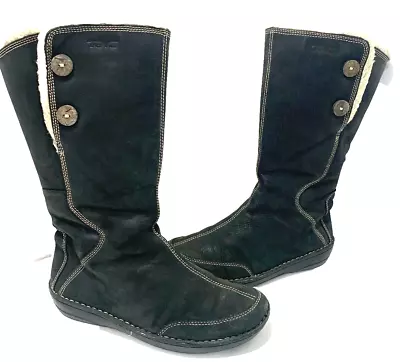 TEVA Tonalea WOMENS 8 BLACK Leather Tall Boots Waterproof Insulated 4327 • $35.99