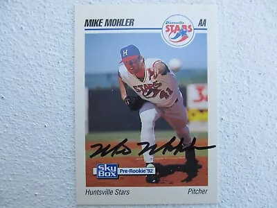 A's Mike Mohler Signed Autographed 1992 Minor League Huntsville Stars Mint • $3