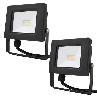 LED Floodlight 10W = 100W Security Flood Light IP65 Cool Or Warm White • £8.49