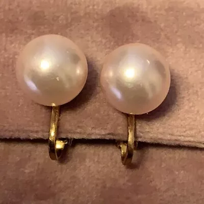 Vintage Faux Pearl Clip Earrings • $12