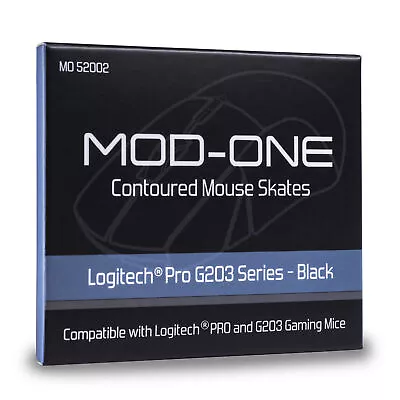 MOD-ONE Contoured Mouse Skates For Logitech PRO And G203 Black • $7.99