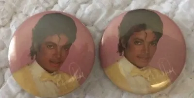 Younger Michael Jackson Pins Buttons 2 Vintage 1983  • $9.99