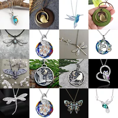 Women 925 Silver Bird Butterfly Pendant Cubic Zirconia Necklace Jewelry Gifts • $2.95